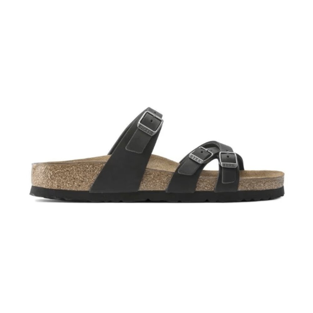 Birkenstock Franca Oiled Leather Sandals – Black